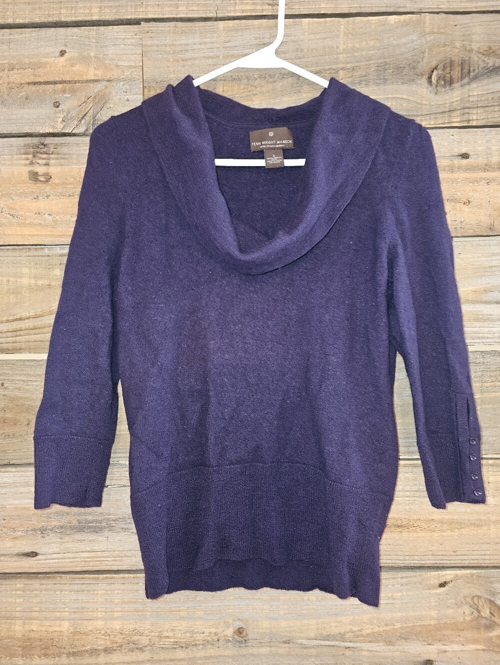 Fenn Wright Manson 100% Italian Merino Wool Cowl Neck Sweater Small